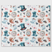 Grillige Thee Tuin Thee Party Patroon Cadeaupapier (Vlak)