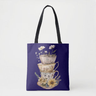 Grillige Theekop en Madeliefjes Boodschappentas Tote Bag