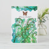 GRILLIGE TIJEN blauw groen Witte Parel Kaart (Staand voorkant)