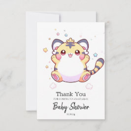 grillige tijger Baby shower Bedankkaart
