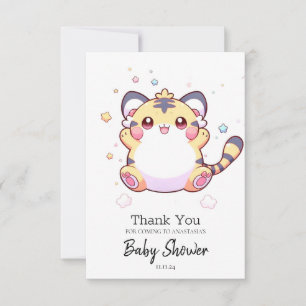 grillige tijger Baby shower Bedankkaart