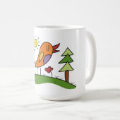 Grillige Tjilpende Vogel Koffiemok (Voorkant rechts)