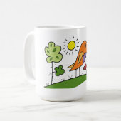 Grillige Tjilpende Vogel Koffiemok (Voorkant links)