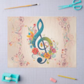 grillige treble clef decoupage tissuepapier (Craft)