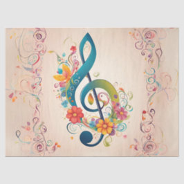 grillige treble clef decoupage tissuepapier