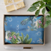 grillige tropische kleurrijke Zee schildpad bloeme Tissuepapier (Geschenk)