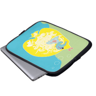 Grillige Tropische Vissen Oceaan Kunst Laptop Sleeve