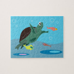 Grillige Tropische Vissen Oceaan Kunst Legpuzzel