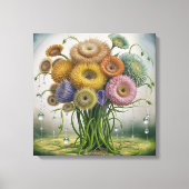 Grillige tuin bloeit canvas afdruk (Voorkant)