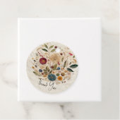 grillige tuin geperste bloemen bohemian bruiloft bedankjes labels (In situ)