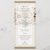 grillige tuin geperste bloemen bohemian bruiloft programmakaart (Achterkant)