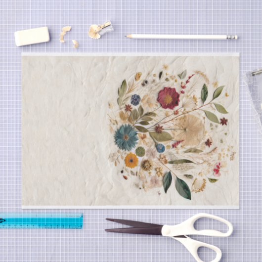 grillige tuin geperste bloemen bohemian bruiloft tissuepapier (Craft)