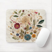 Grillige tuin geperste bloemen Bohemian Muismat (Met muis)