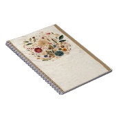 Grillige tuin geperste bloemen Bohemian Notitieboek (Rechterzijde)