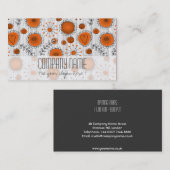 Grillige tuin in oranje visitekaartje (Voorkant / Achterkant)