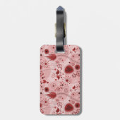 Grillige tuin in rood bagagelabel (Achterkant verticaal)