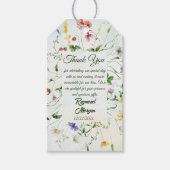 grillige tuin rustieke wilde bloem zomer bruiloft cadeaulabel (Voorkant)