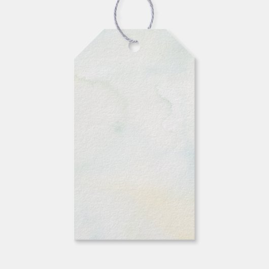 grillige tuin rustieke wilde bloem zomer bruiloft cadeaulabel (Achterkant)