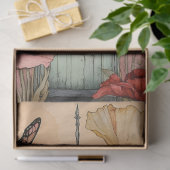 GRILLIGE TUIN SPROOKJESHUIS DECOUPAGE TISSUEPAPIER (Geschenk)