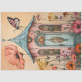GRILLIGE TUIN SPROOKJESHUIS DECOUPAGE TISSUEPAPIER (Voorkant)