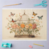 Grillige tuin: Vogelkooi Decoupage Tissuepapier (Craft)