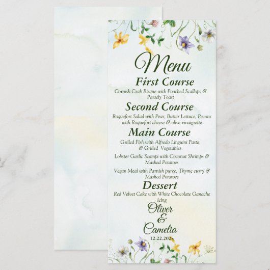 Grillige Tuin waterverf Wilde Bloemzomer (Voorkant / Achterkant)