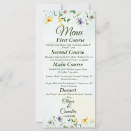 Grillige Tuin waterverf Wilde Bloemzomer