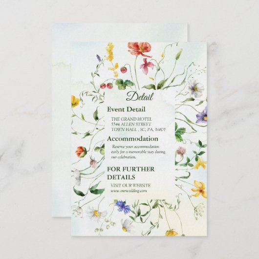 Grillige Tuin Waterverf Wilde Bloemzomer (Voorkant / Achterkant)