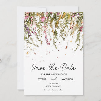 Grillige tuin Wildbloemen Save The Date
