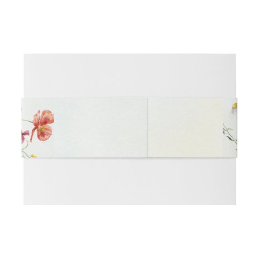 grillige tuin wilde bloem zomer bruiloft uitnodigingen wikkel (Achterkant Voorbeeld)