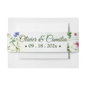 grillige tuin wilde bloem zomer bruiloft uitnodigingen wikkel (Voorkant Voorbeeld)