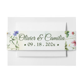 grillige tuin wilde bloem zomer bruiloft uitnodigingen wikkel