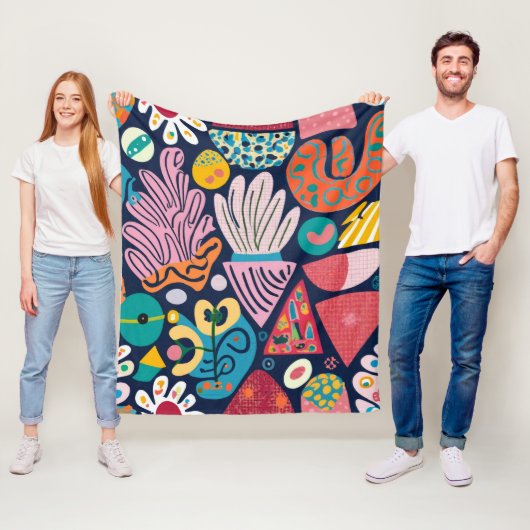 grillige tuindans fleece deken (In situ)