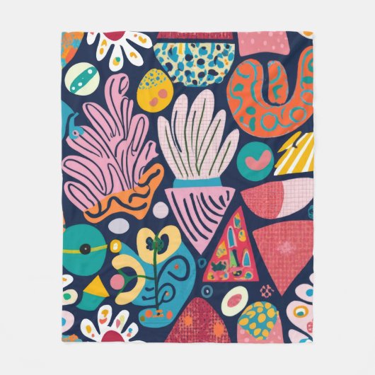 grillige tuindans fleece deken (Voorkant)