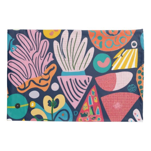 grillige tuindans kussensloop (Achterkant)