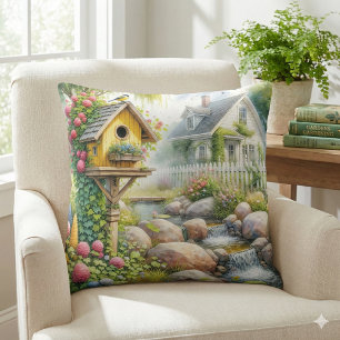 Grillige Tuinhuisje Vogelhuisje Stroom Kussen