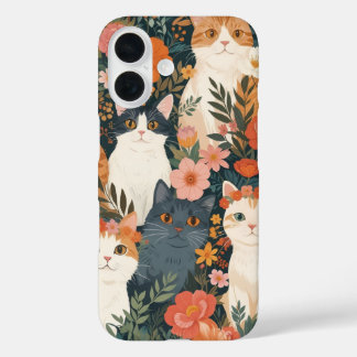 Grillige Tuinkatten iPhone 16 Hoesje