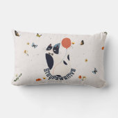 Grillige Tuxedo Kat Blijf Positief Lage Rug Kussen (Achterkant)