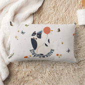 Grillige Tuxedo Kat Blijf Positief Lage Rug Kussen (Deken)