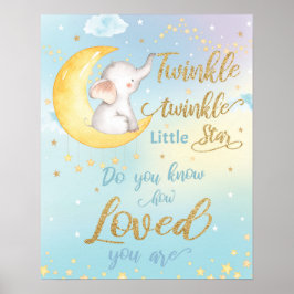 Grillige Twinkle Twinkle Little Star Kinderkamer M Poster