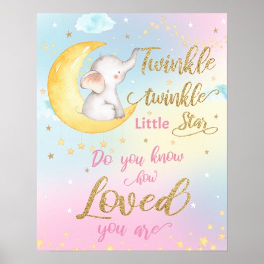 Grillige Twinkle Twinkle Little Star Slaapkamer Mu Poster (Voorkant)