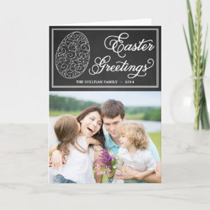 Grillige Typografie Chalkboard Easter Kaart