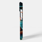 grillige uil faux borduurwerk Case-Mate iPhone case (Achterkant / Links)