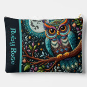 grillige uil faux borduurwerk etui (Achterkant)