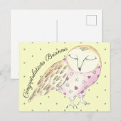 Grillige Uil Gepersonaliseerd Briefkaart (Voorkant / Achterkant)