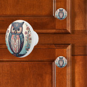 grillige uil keramische knop