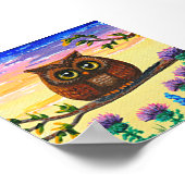 Grillige Uil Kunst Kunst Bos Creationarts Poster (Hoek)