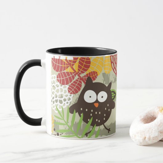Grillige uil Mok (Met donut)