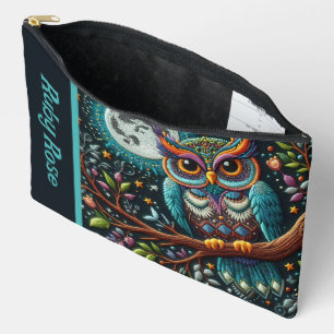 Grillige Uil Nepborduurwerk Etui