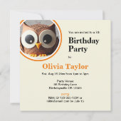 GRILLIGE UIL THEMA VERJAARDAGSTAART KAART (Achterkant)